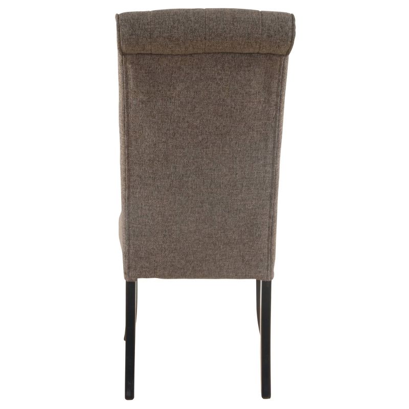 Agi Mid-Century Dining Chair in Walnut Wood and Beige Fabric - Armen Living
