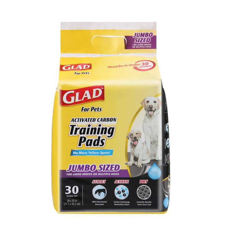 Glad Jumbo Activated Carbon Training Pads for Large Breeds - 30ct