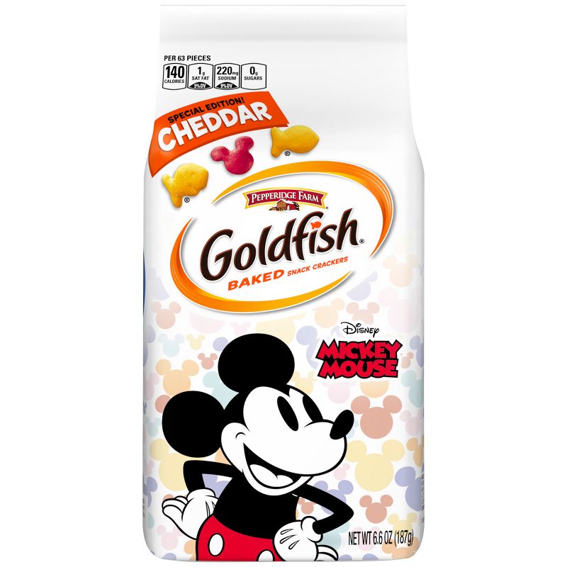 Pepperidge Farm Goldfish Special Edition Disney Mickey Mouse Cheddar Crackers - 6.6oz