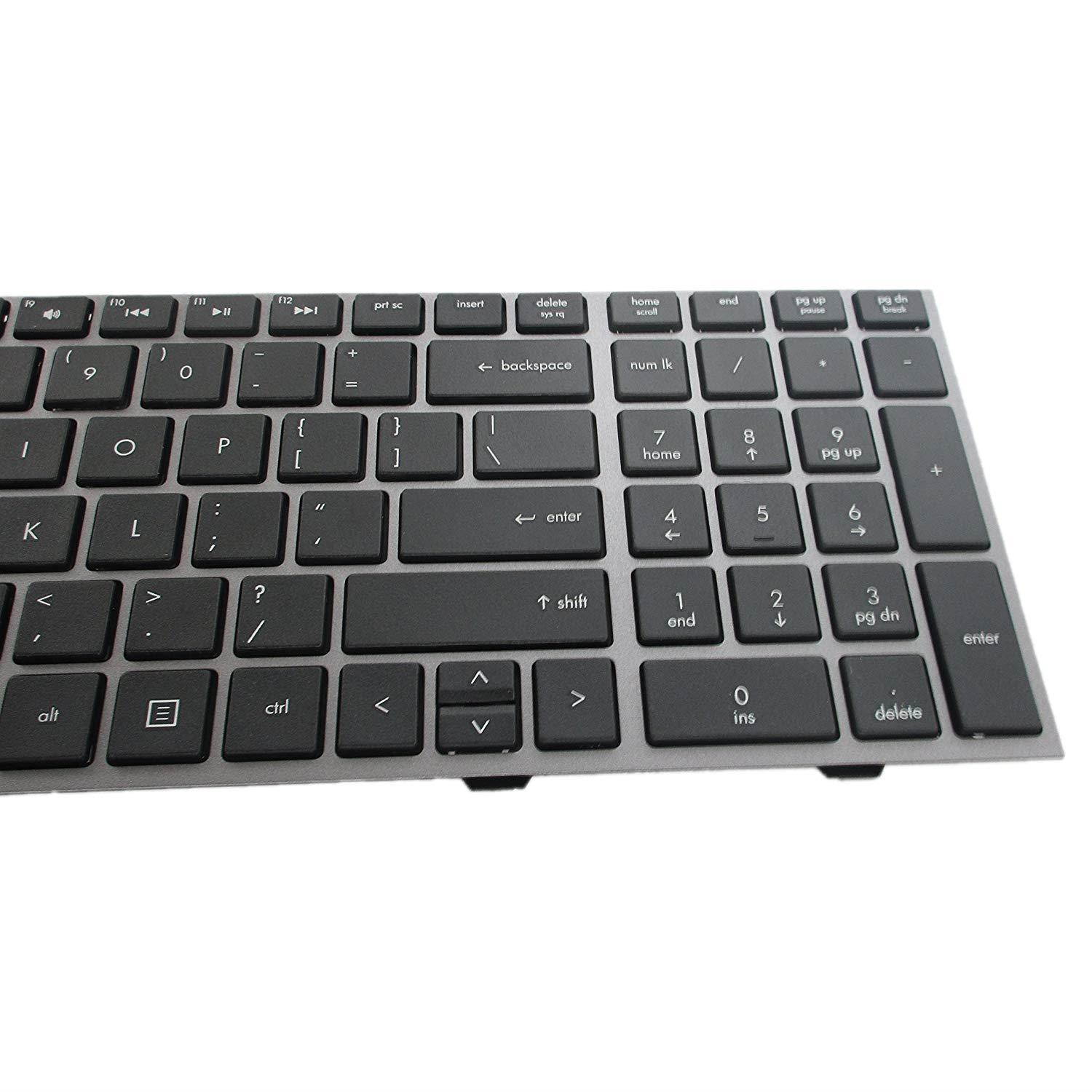 SUNMALL New Laptop Keyboard with Frame for HP ProBook 4540s 4540 4545s Series Compatible with Part Number 702237-001 683491-001 701485-001 Black US Layout