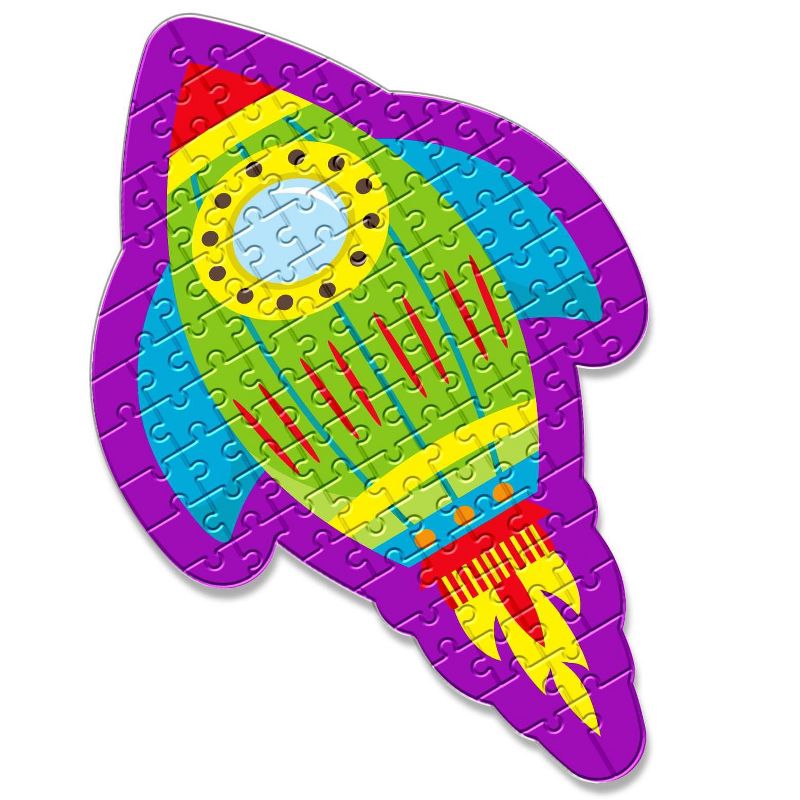 Anker Play Rocket Ship Shaped 100 Piece Jigsaw Puzzle