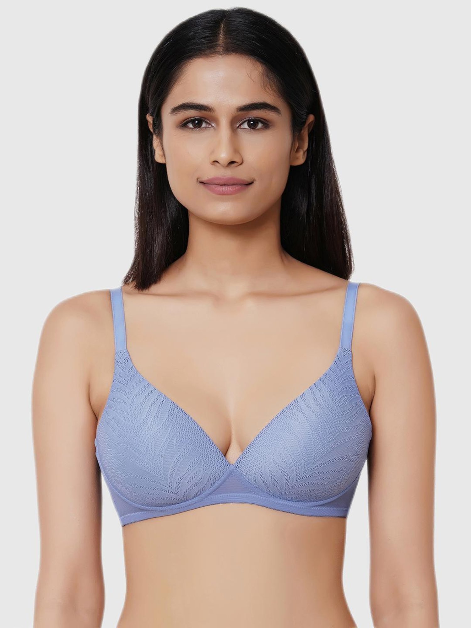 Wacoal Mysa Padded Non-Wired 3/4Th Cup Everyday T-Shirt  Bra - Blue