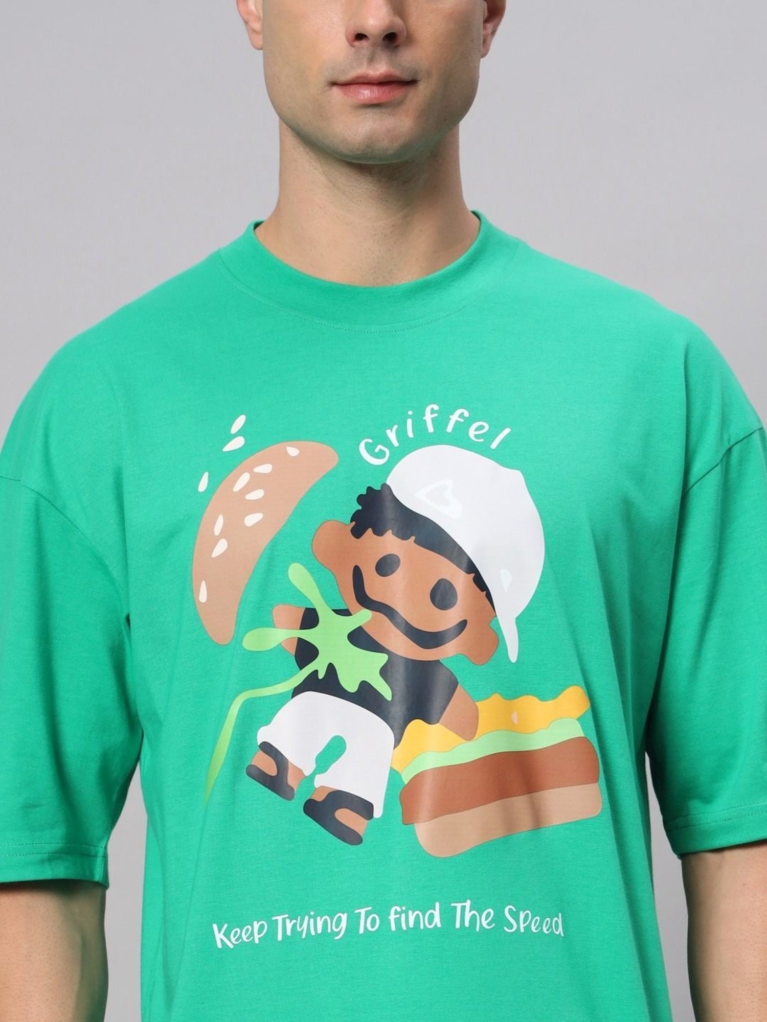 Griffel Green Cotton Loose Fit Printed Co-Ord Set