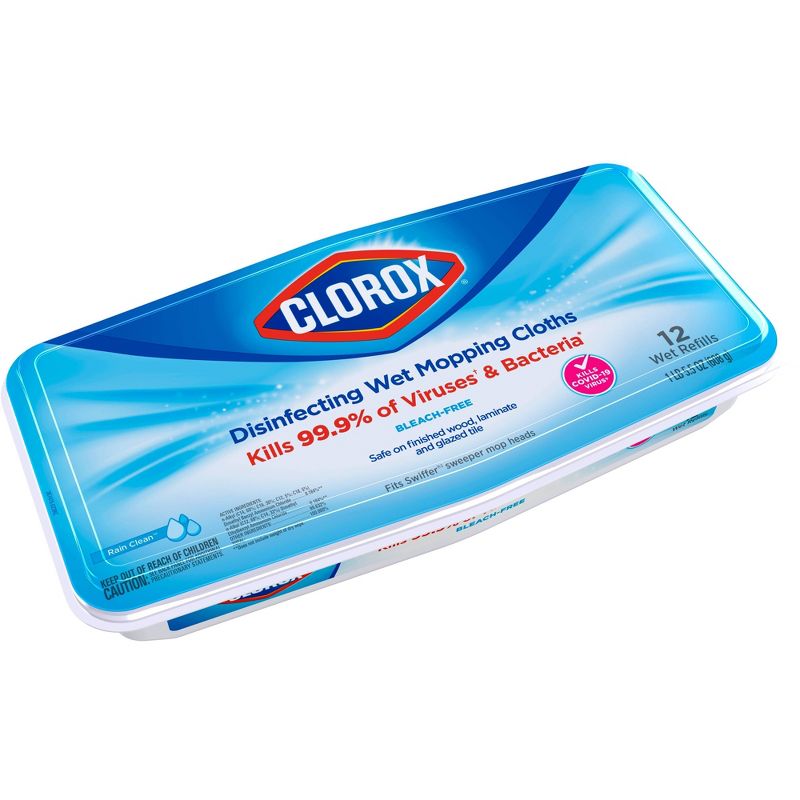 Clorox Disinfecting Mopping Cloth - Rain Clean - 12ct