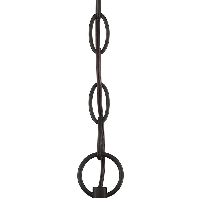 Franklin Iron Works Cheryl 33 1/2" Wide Bronze 6-Light Wagon Wheel Chandelier