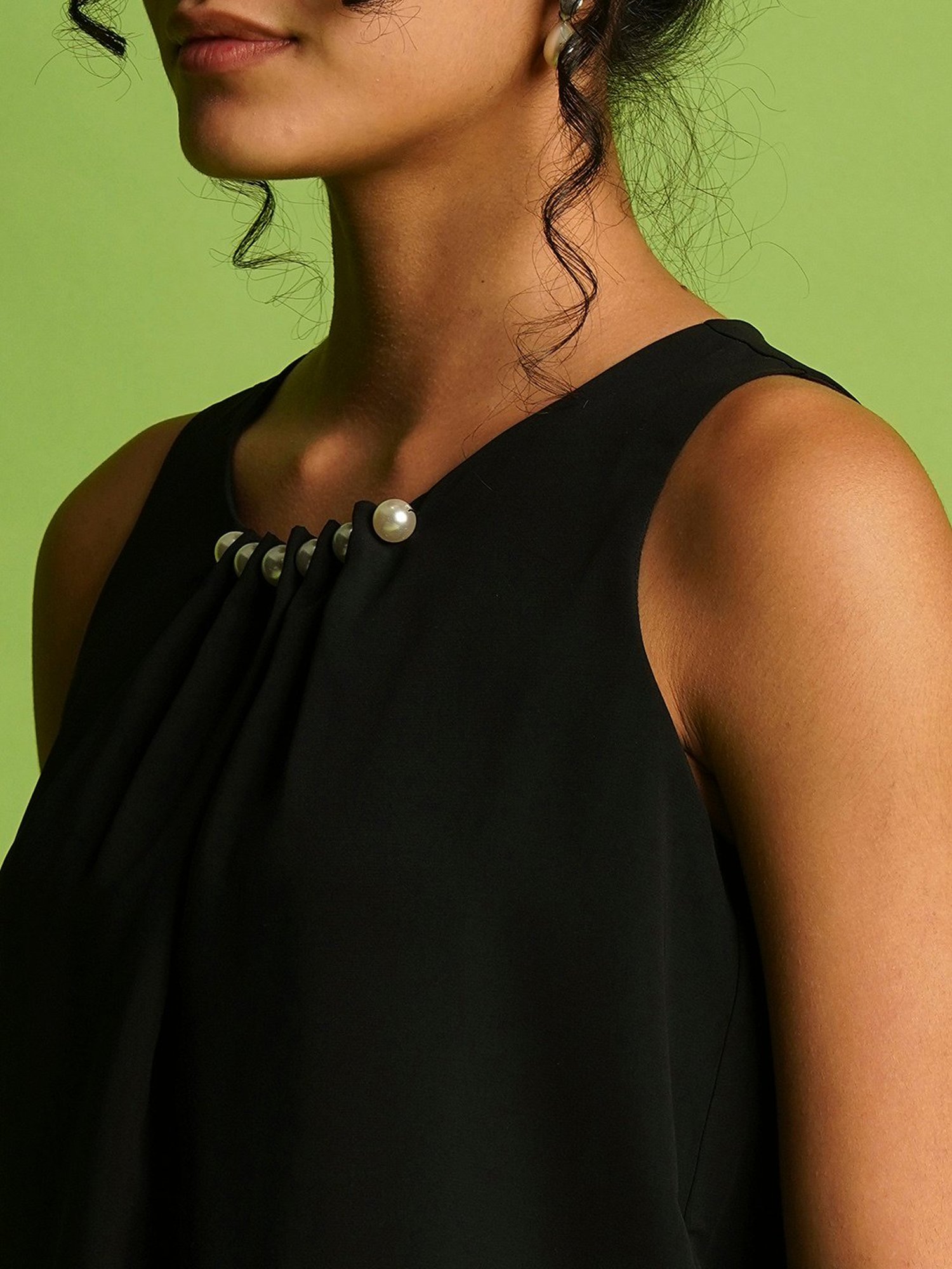 Globus Black Embellished Top