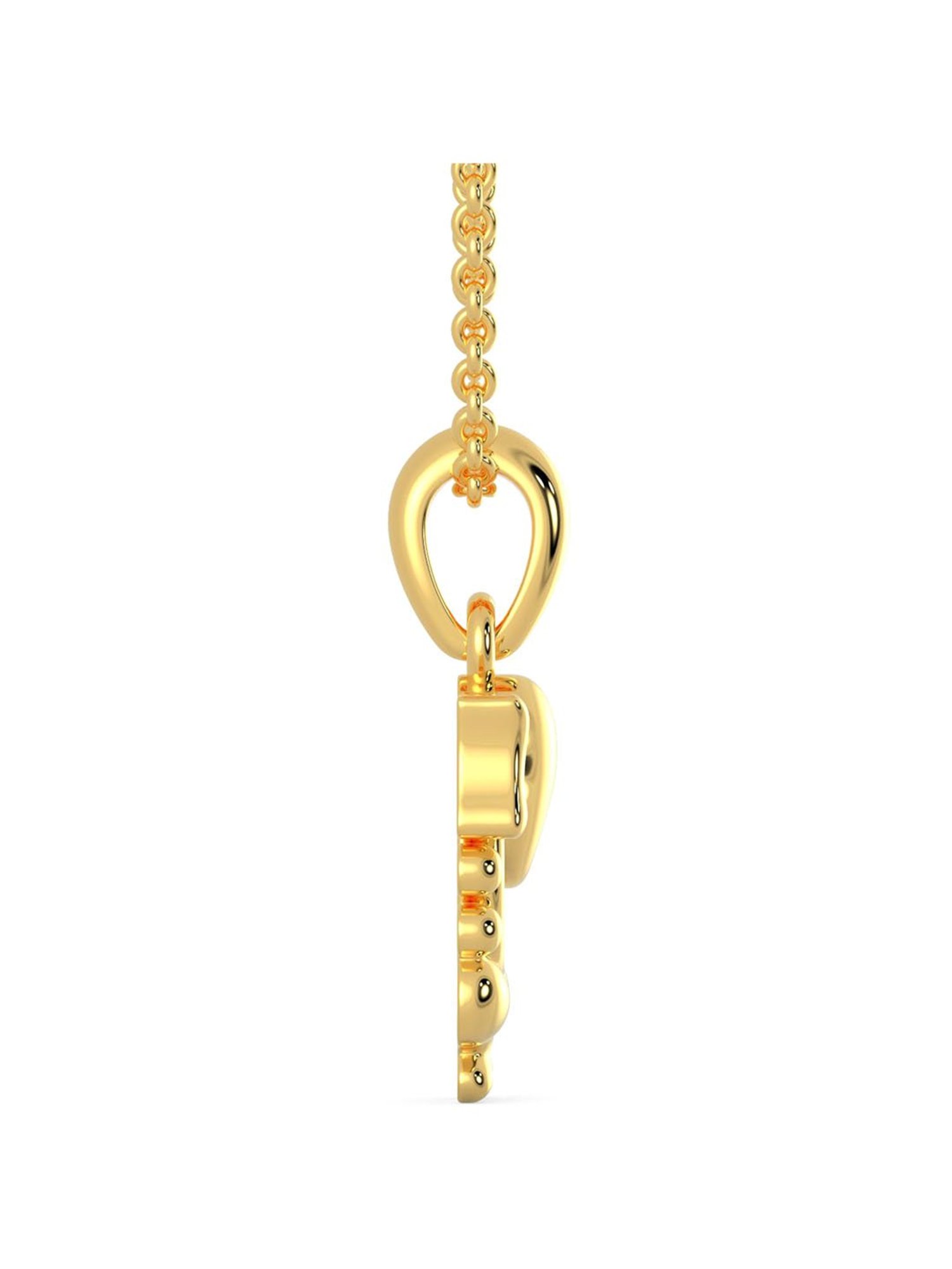 CKC Sacred Rudraksha Gold Pendant: Single Loop Elegance