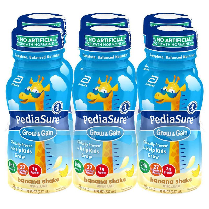 PediaSure Grow  Gain Kids Nutritional Banana Shake - 6pk/48 fl oz