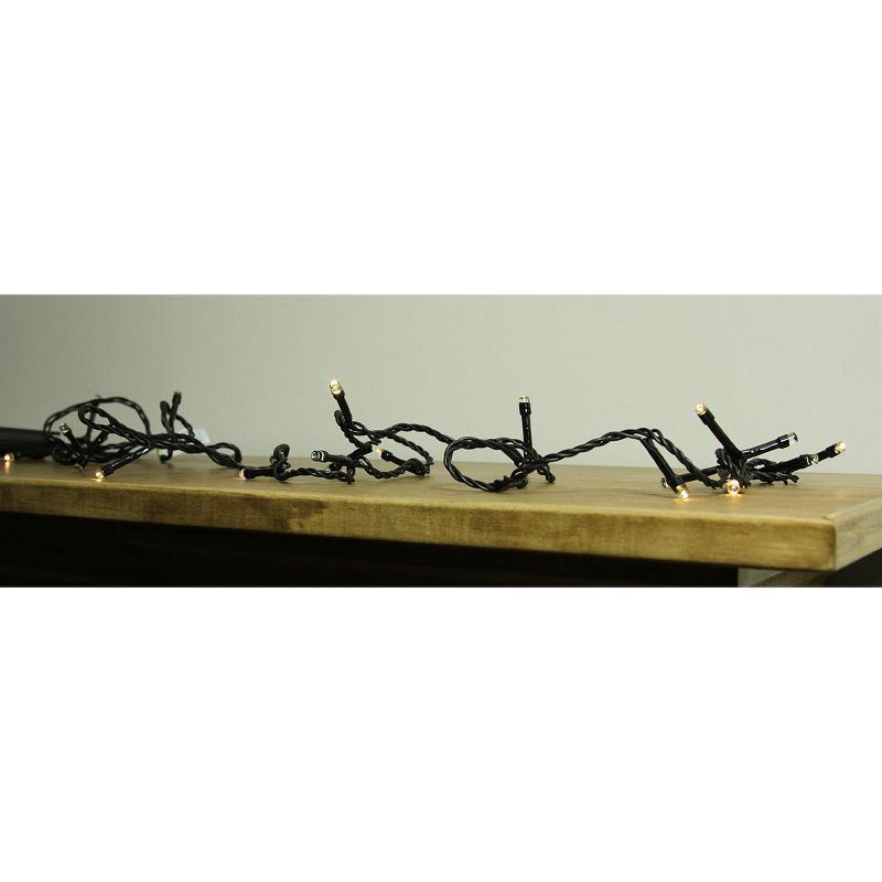 Kaemingk 608ct Battery Operated LED 8-Function Christmas Lights White - 149' Black Wire