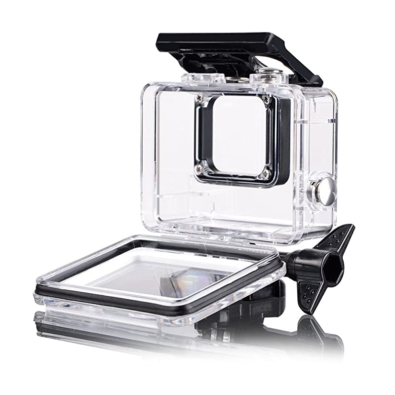 Waterproof Housing Case for GoPro Hero 9 Black with Tempered Glass Screen Protector, 45M/148FT Underwater Protective Dive Case Shell for Go Pro Hero9 Camera Accessories