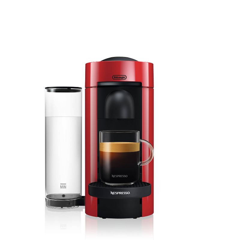 Nespresso Vertuo Plus  Coffee and Espresso Machine by De'Longhi with Aeroccino, Red