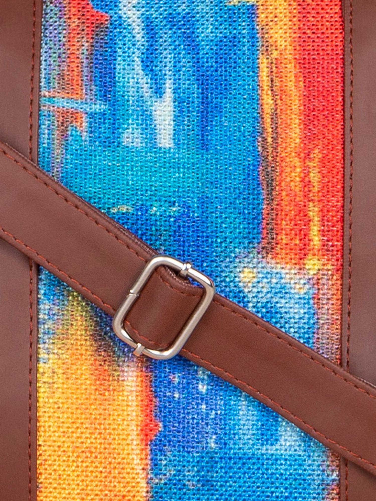 ZOUK Multicolor Printed Medium Handbag