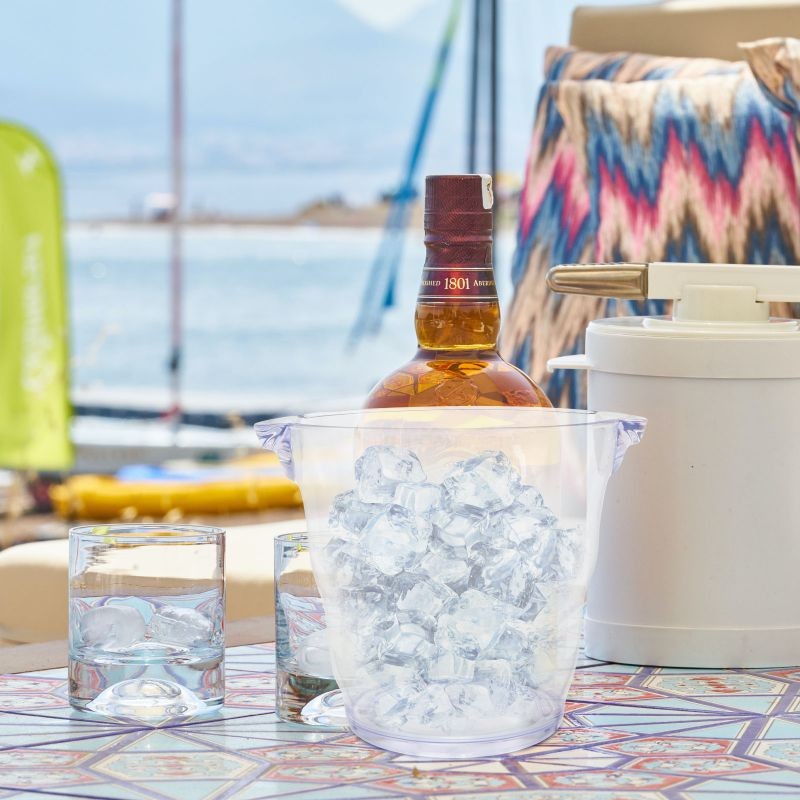 1pc Bar Ice Bucket Ice Bucket Ice Cooler Bucket Transparent Bucket for Party Banquet