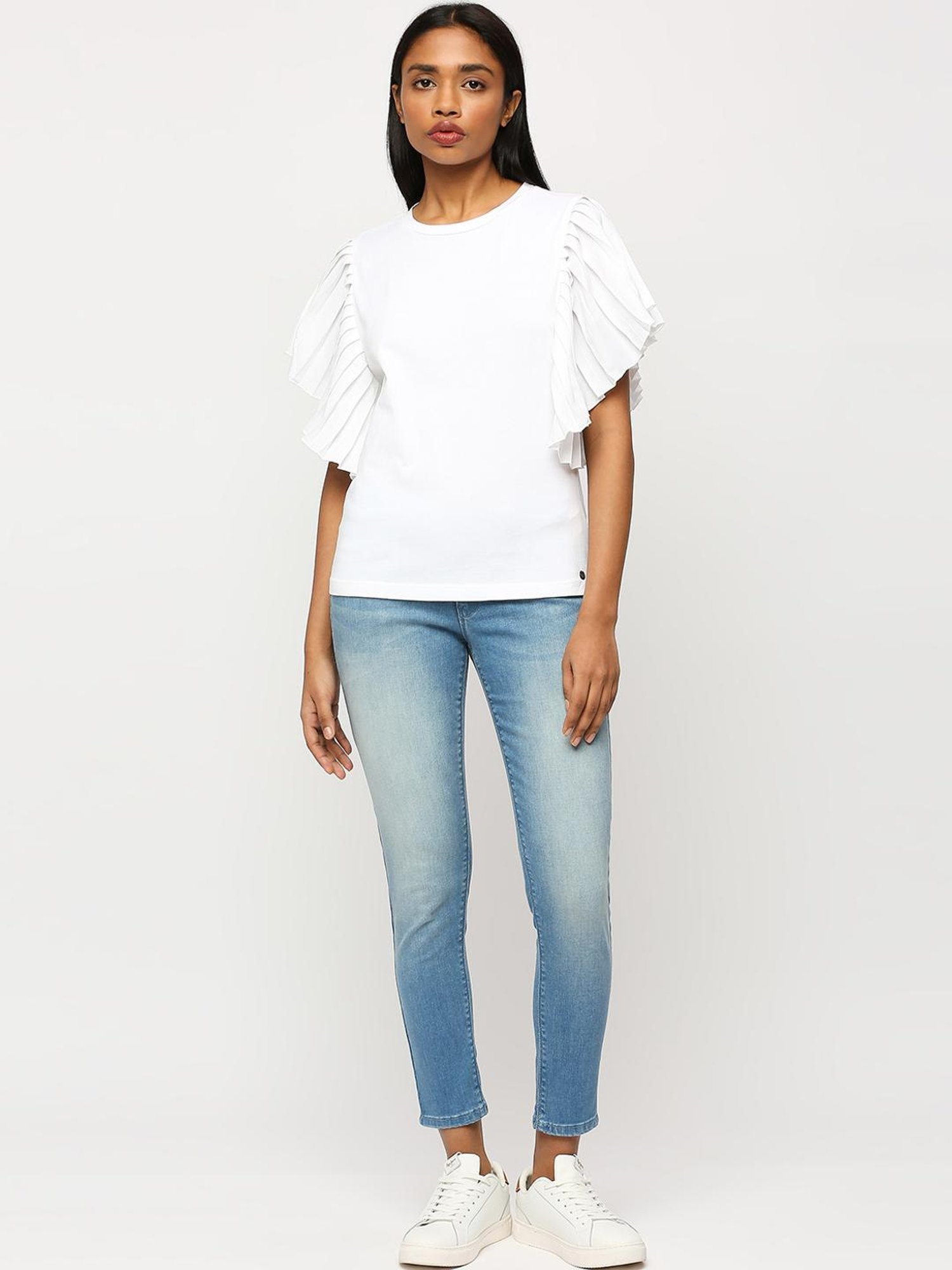 Pepe Jeans White Cotton Top