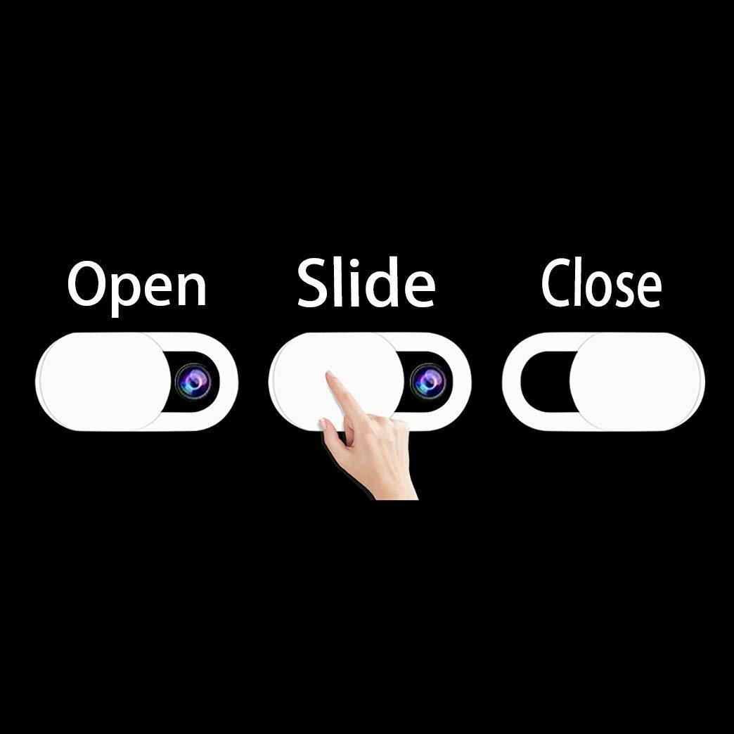 Webcam Cover, Web Camera Cover fits Laptop, Desktop, PC, MacBook Pro, iMac, Mac Mini, Computer, Smart Phone, Protecting Your Privacy Security(3 Packs) (White)