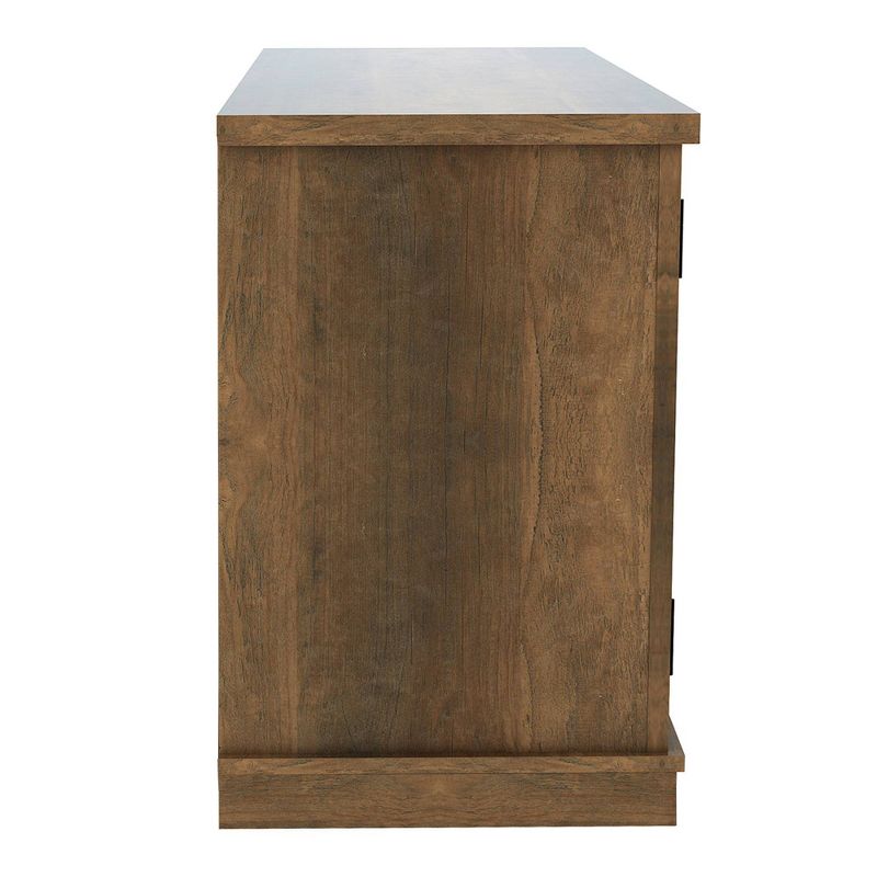 Rosemark 3 Door Media Credenza TV Stand for TVs up to 66" Gray - Treasure Trove Accents