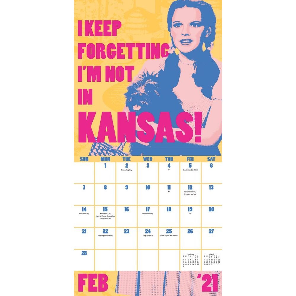 Trends International,  Wizard of Oz 2021 Exclusive Wall Calendar wPoster 2021