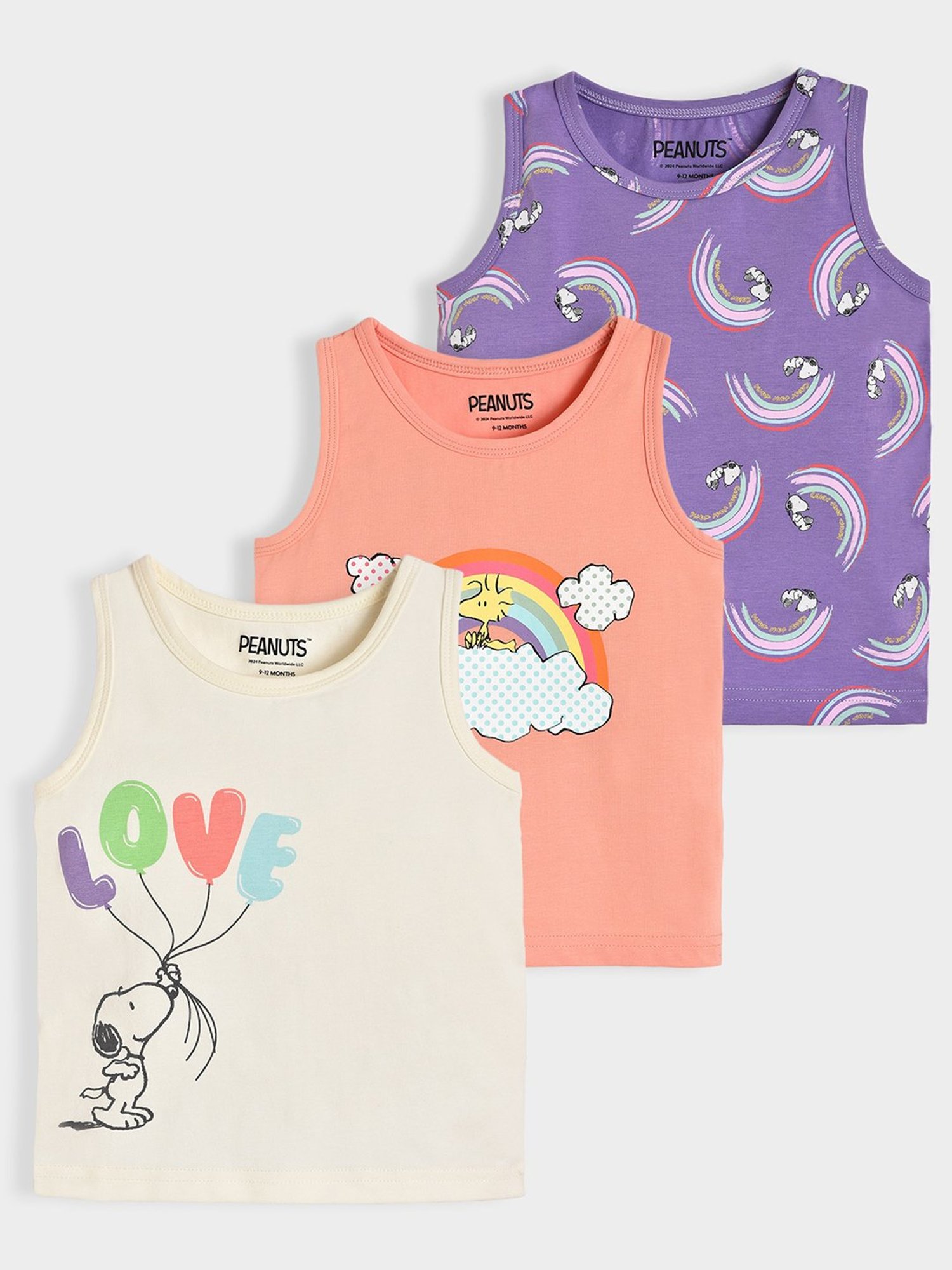 MiArcus Kids Multicolor Printed Camisole (Pack Of 3)