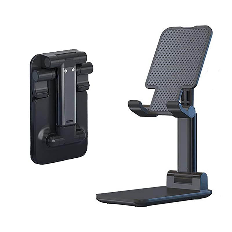 Phone Holder for Desk Foldable Adjustable Mobile Phone Stand for Bed Compatible with iPhone ipad Mini Small Tablet