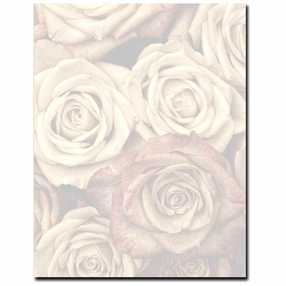 Antique Roses Letterhead Laser & Inkjet Printer Paper, 100 pack