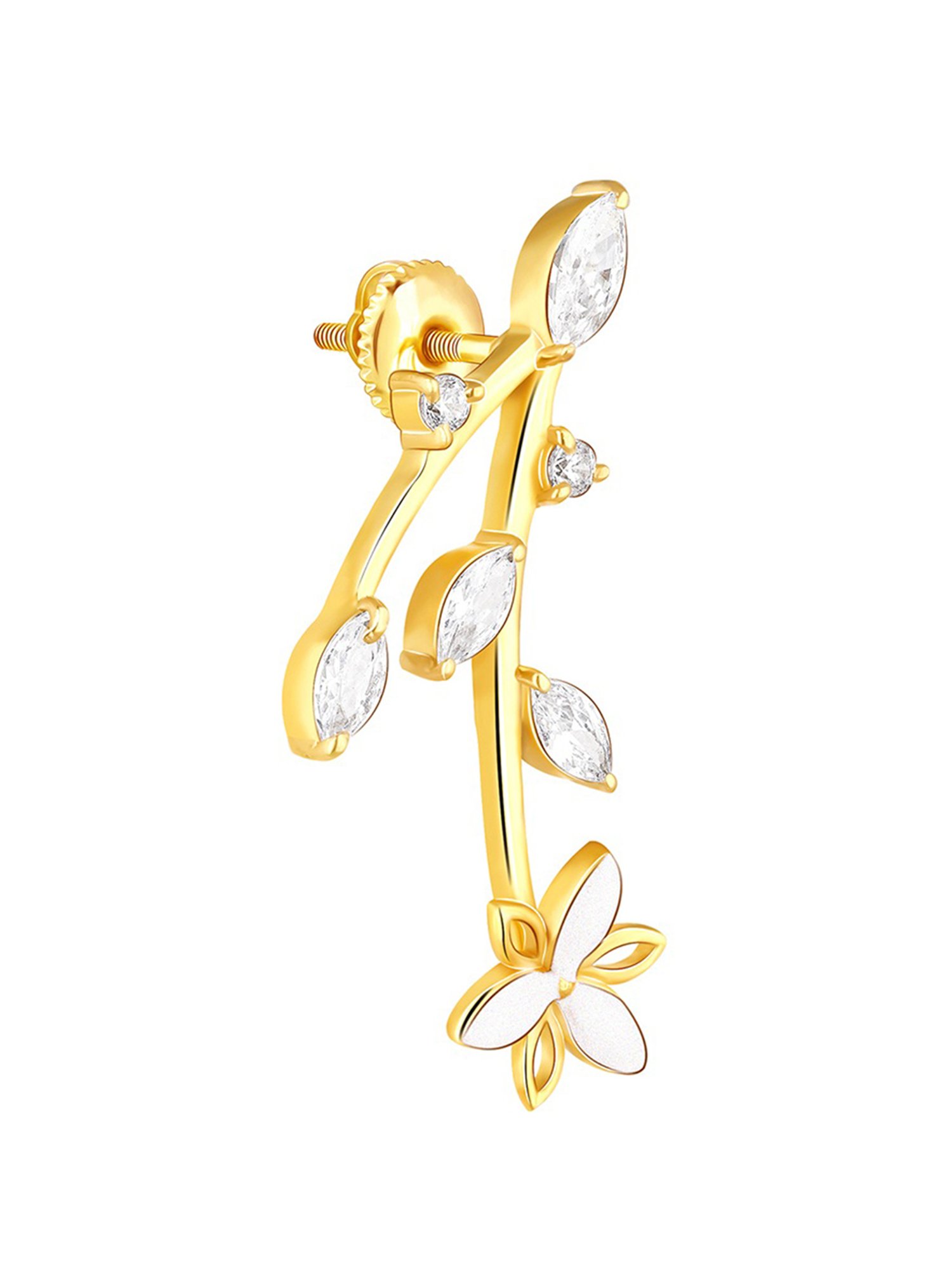 GIVA 925 Sterling Silver Bhumi Trillium Treasures Drop Earrings For Women