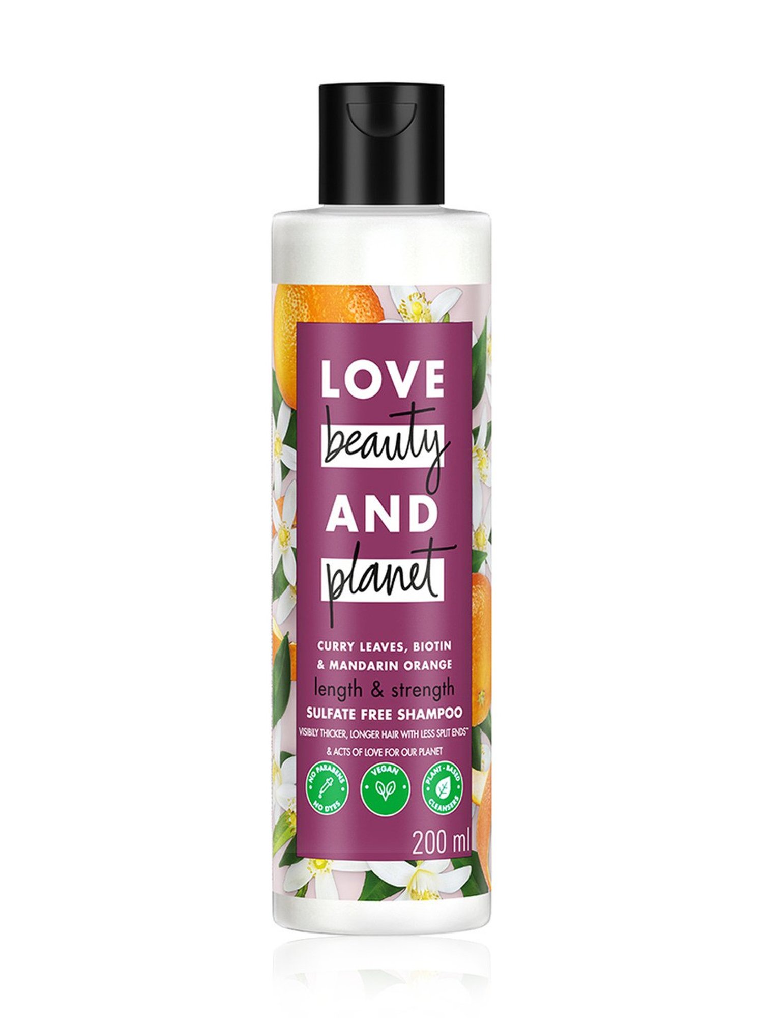 Love Beauty & Planet Curry Leaves, Biotin & Mandarin Orange Sulfate Free Shampoo - 200 ml