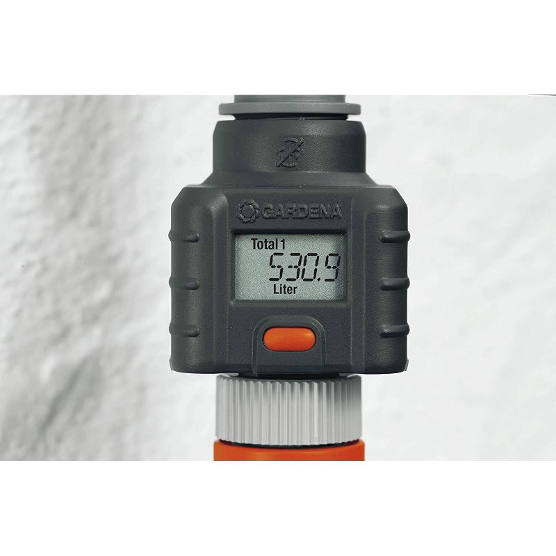 Gardena 9188 1 Outlet 4 Program Outdoor Smart Flow Water Meter with LCD Screen