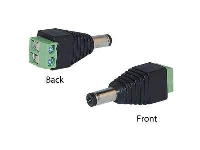 2.1mm power male plug pigtail screw terminal type