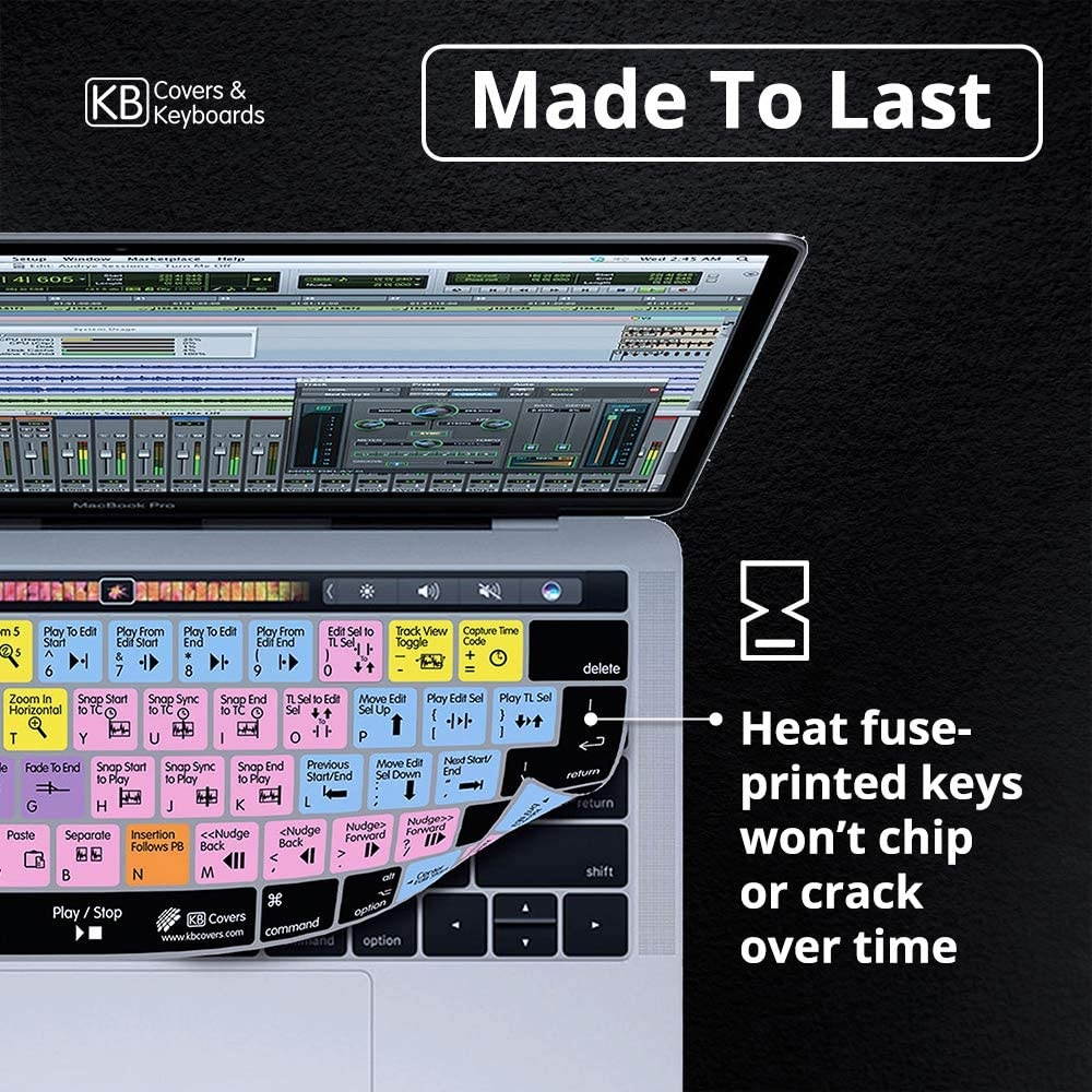 KB Covers Avid Pro Tools Keyboard | Editing Keyboard with USB Port Compatible with macOS & Windows