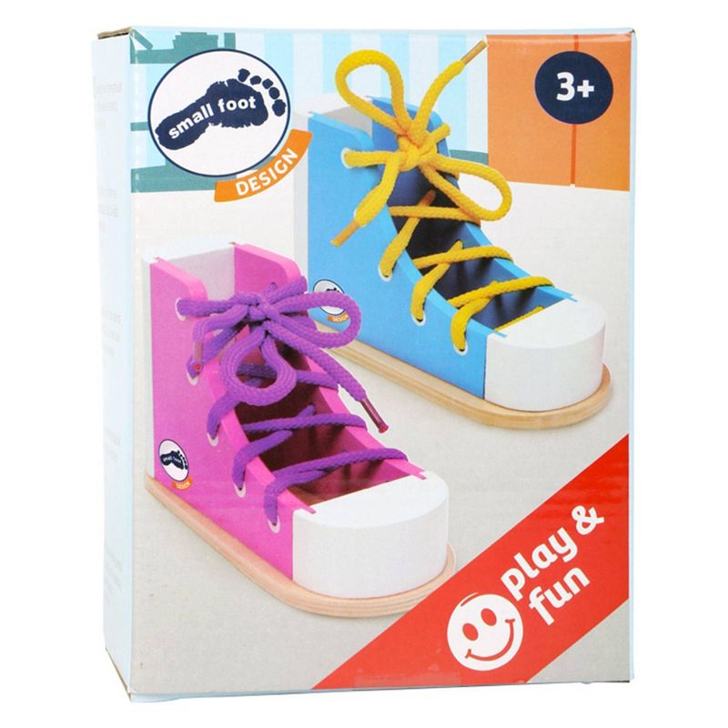 Small Foot Wooden Toys Colorful Threading Shoes Educational Set