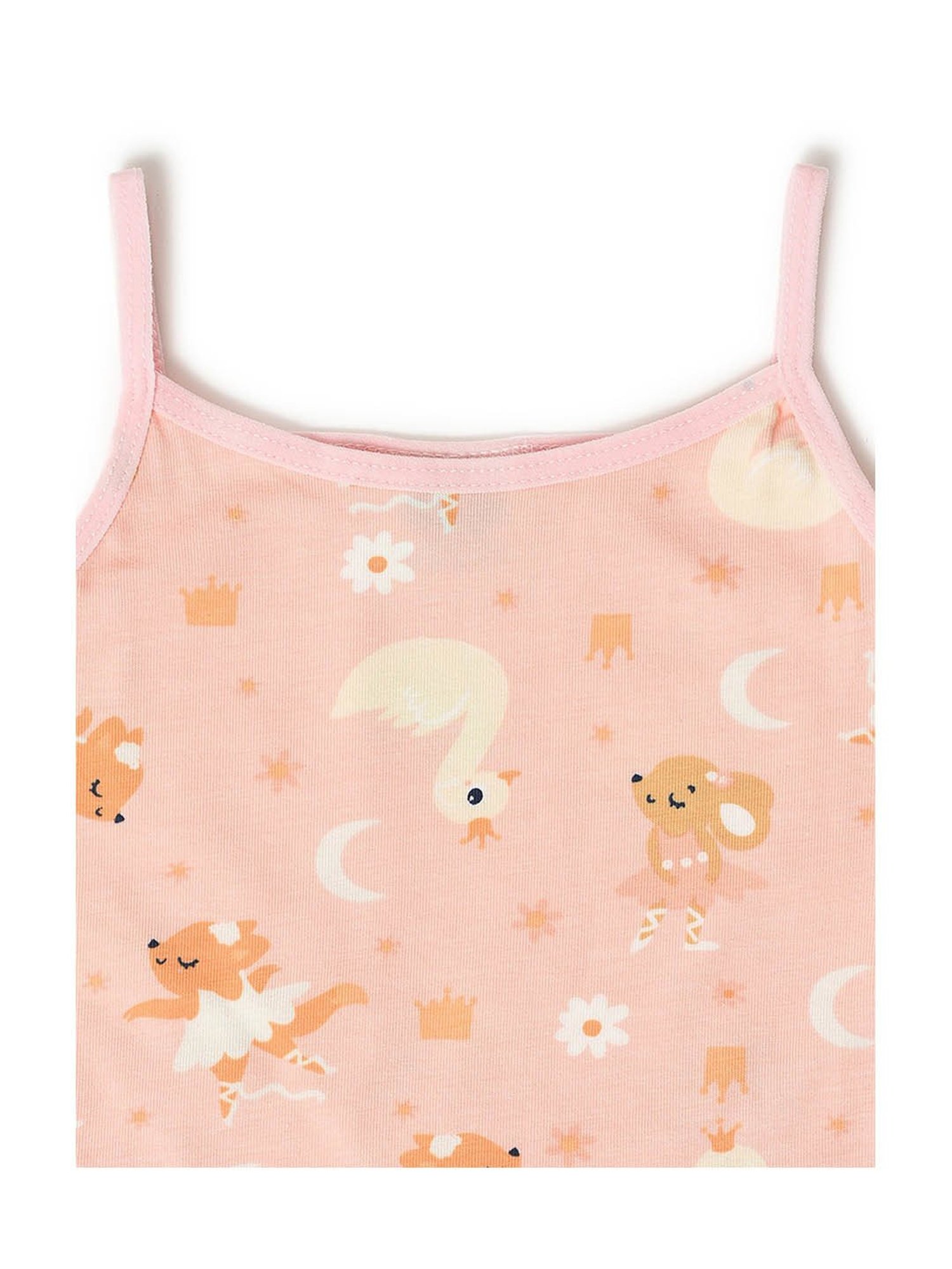 MiArcus Kids Pink Printed Tank Top with Shorts
