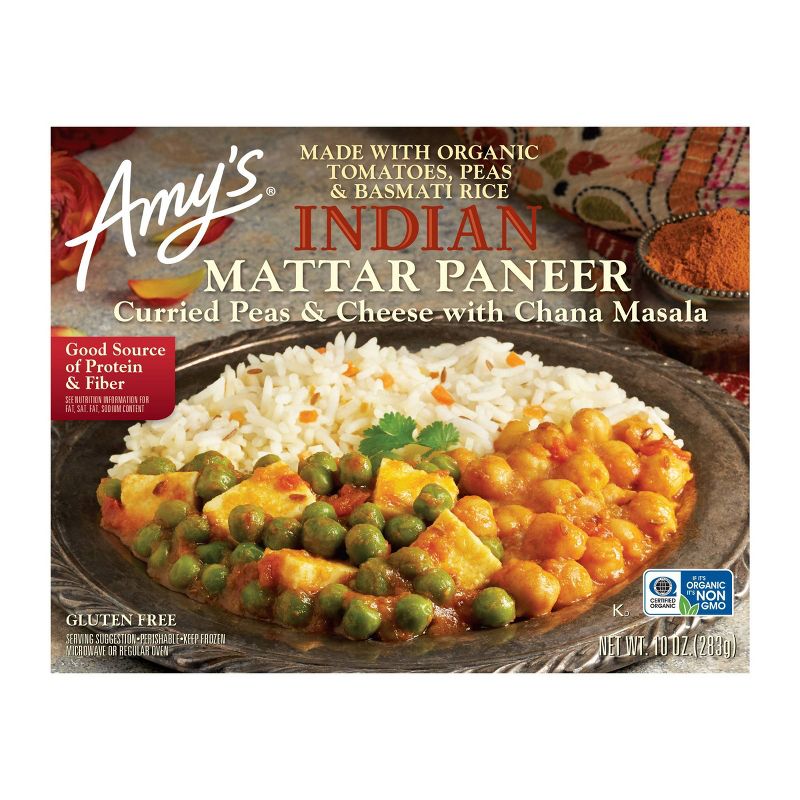 Amy's Frozen Indian Mattar Paneer - 10oz