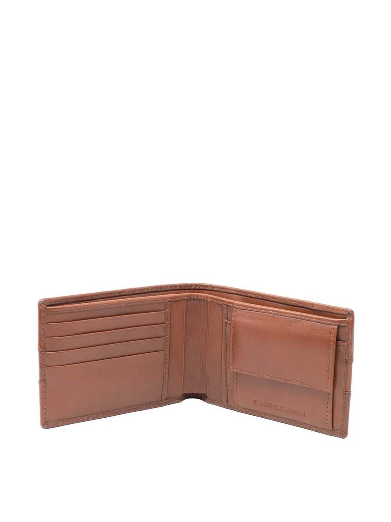 Tohl Tan Casual Leather Bi-Fold Wallet for Men