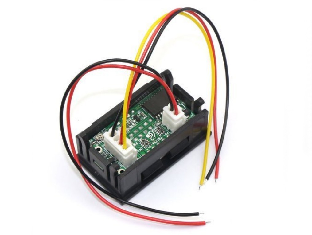 0.28''LED DC0-100V 50A Digital voltmeter Ammeter 2in1 Multimeter Led Volt Amp Gauge Panel with Red/Blue Dual Color Display and Build-in Shunt for Car Auto Boat Battery Monitoring (Red )