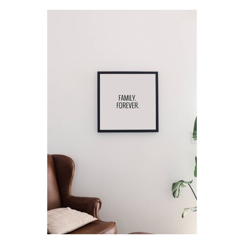 24" x 24" Family Forever Magnet Wall Art Board Black - Petal Lane
