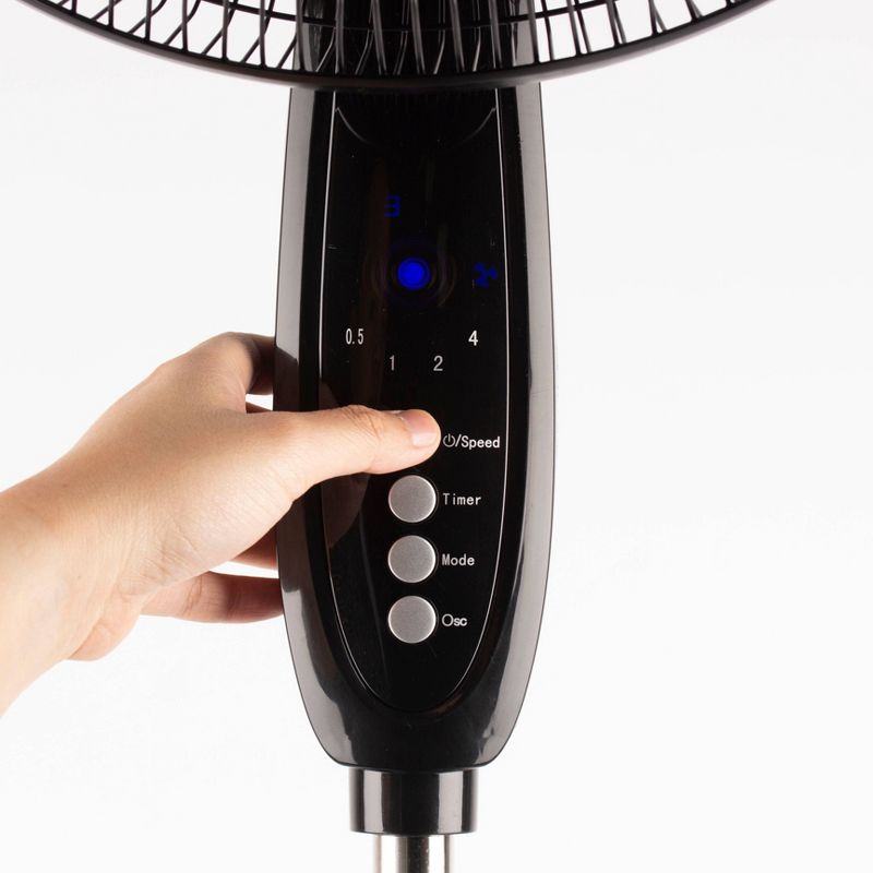 BLACK+DECKER 16" Dual Blade Stand Fan with Remote Control Black