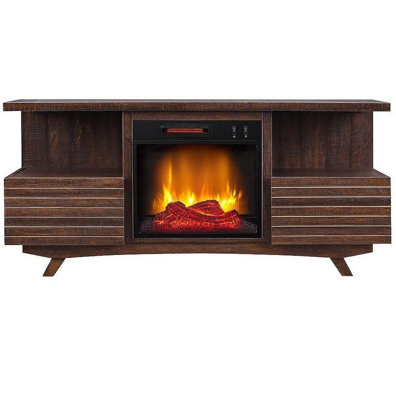 HearthPro SoHo Electric Fireplace TV Stand in Mahogany - SP6555-OF