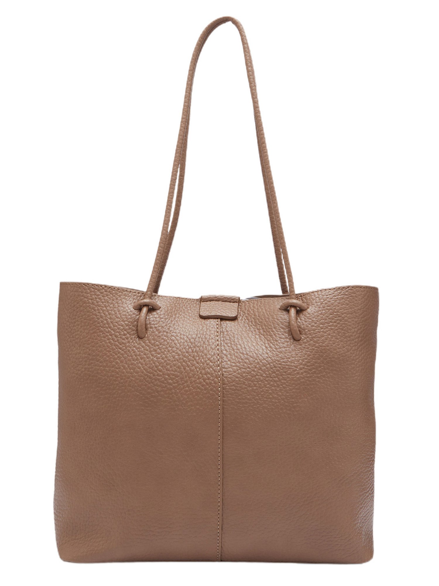 Globus Women Brown Textured Vegan Leather Tote Bag