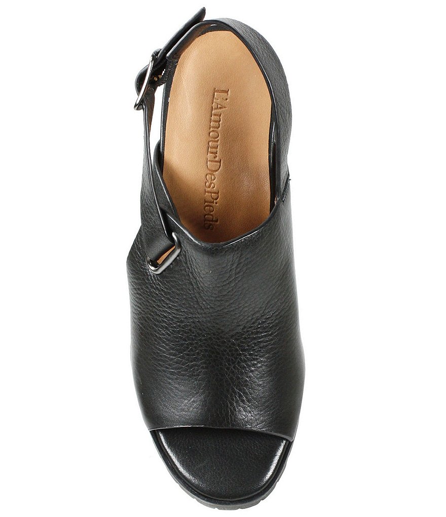 L'Amour Des Pieds Quenton Leather Slingback Sandals