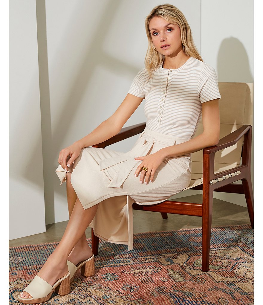 Every Henley Button Front Short Sleeve Bodysuit