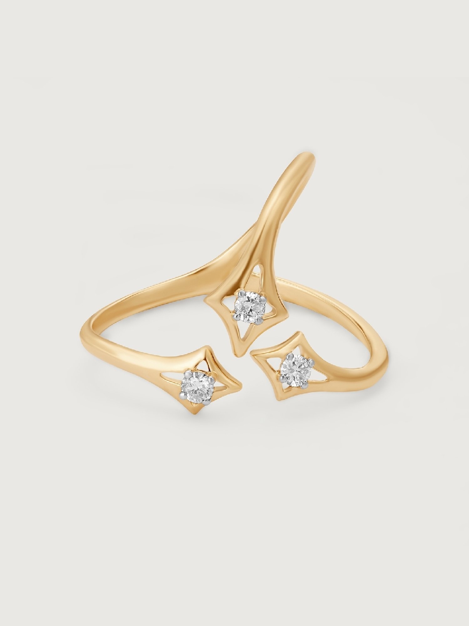 Mia by Tanishq Meteor Trail 14k Diamond Finger Ring