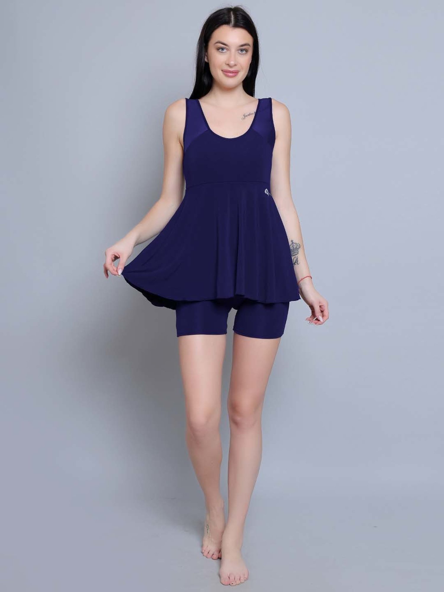 N-Gal Navy Plain Swimsuit