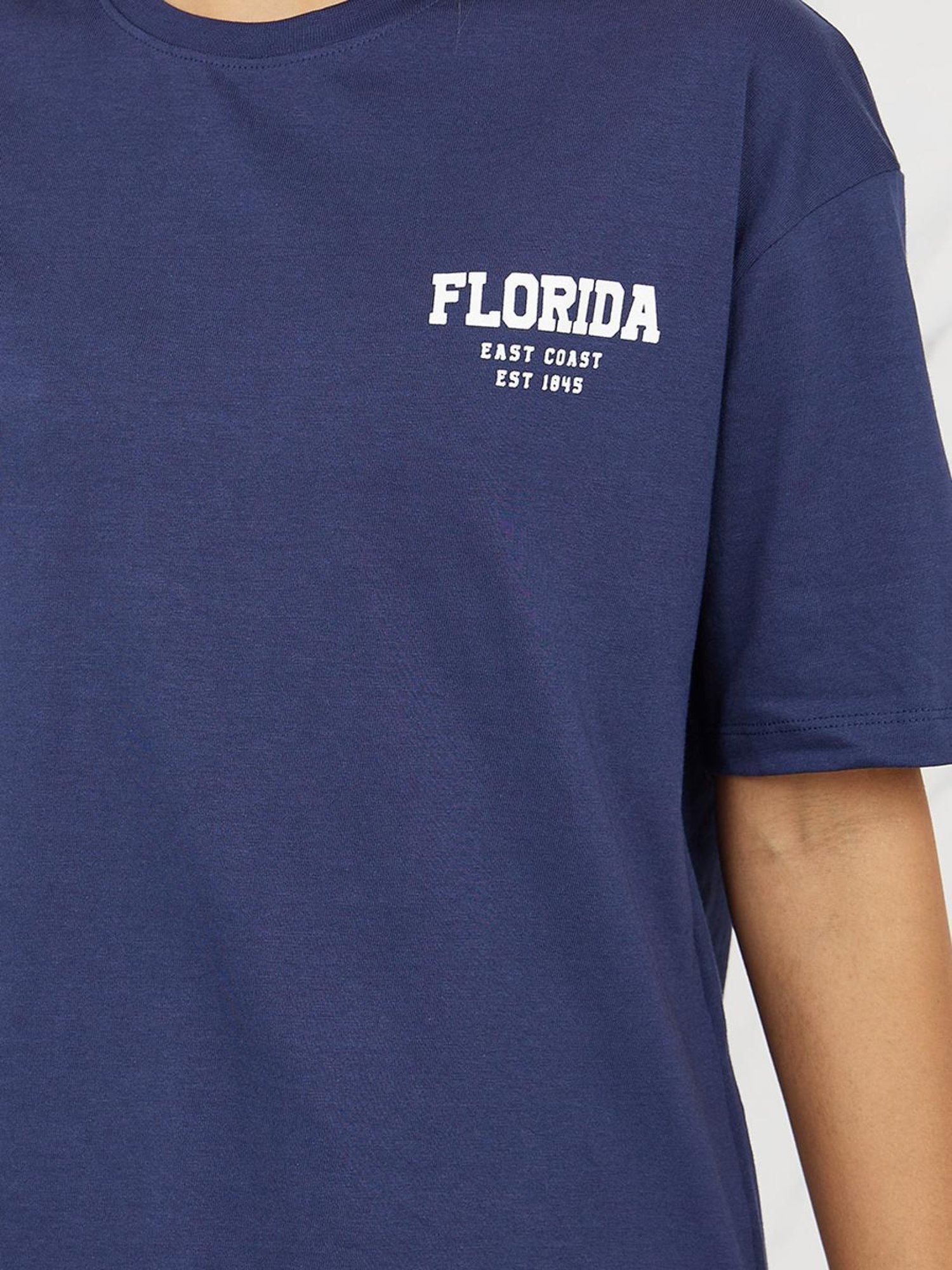 Styli Blue Printed T-Shirt