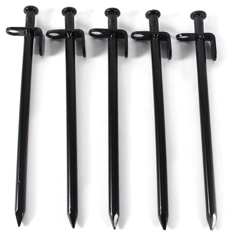 5Pcs/Lot 20Cm Steel Camping Tent Peg Tent Stakes Nail For Camping Equipment Outdoor Traveling Tent Building