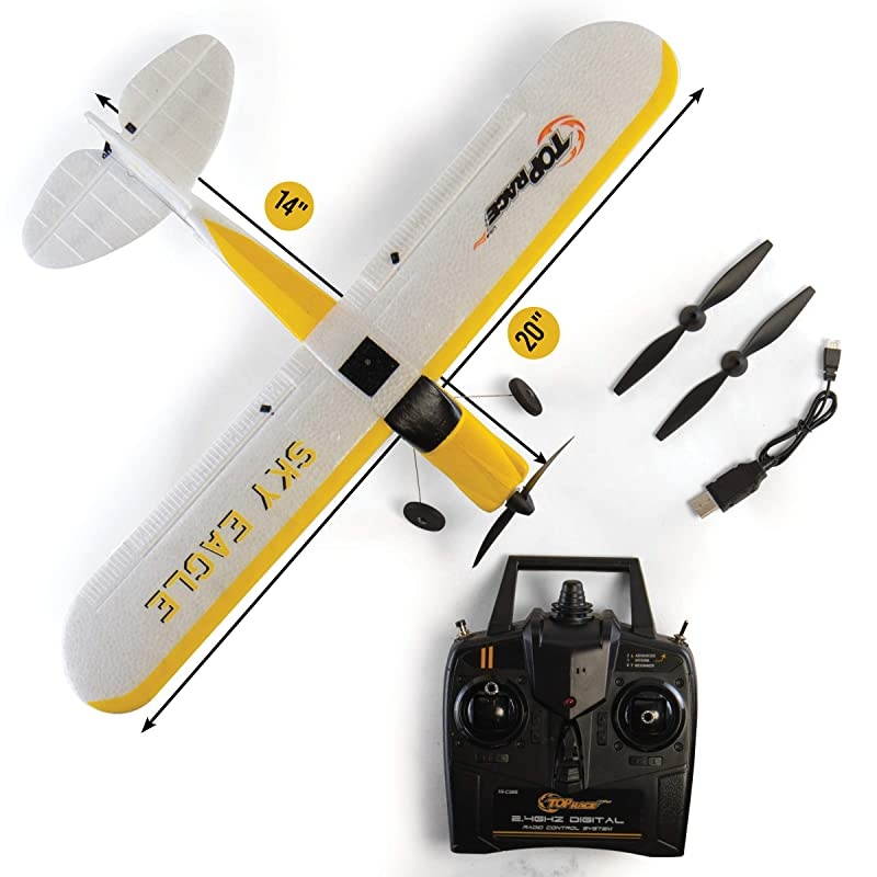 RC Plane 4 Channel Remote Control Airplane Ready to Fly RC Planes for Adults, Stunt Flying Upside Down, Easy & Ready to Fly, Great Gift Toy for Adults or Advanced Kids TR-C385