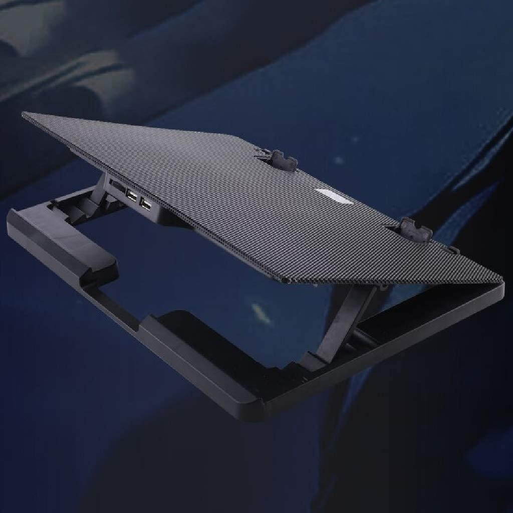 Notebook Cooler pad 15.6"-17" Laptop Cooler Cooling Pad Slim Portable USB Powered (4 Fans) Adjustable Mount Stand, Black/Blue/White Laptop Cooler (Color : Black)