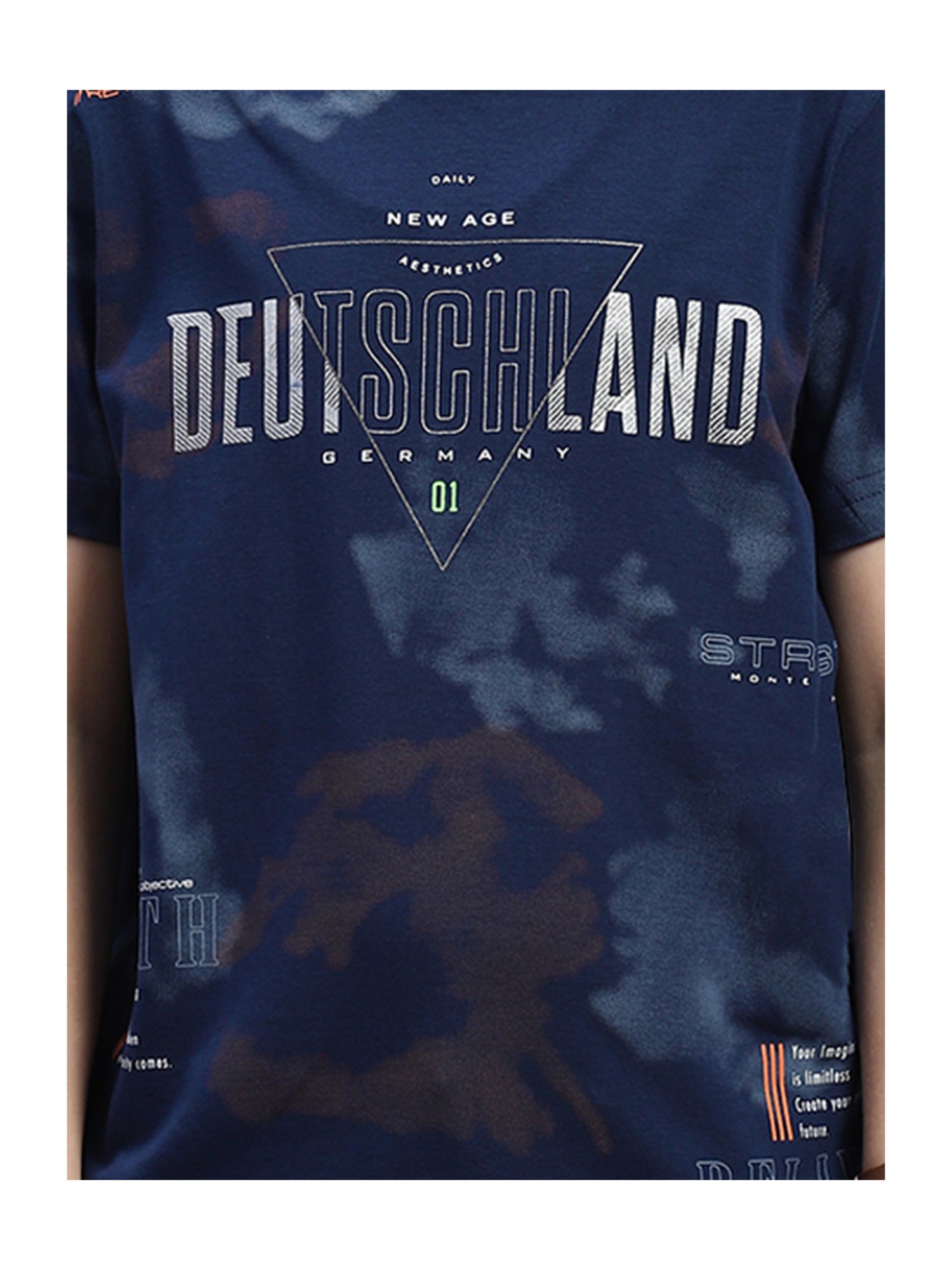 Monte Carlo Kids Blue Printed T-Shirt