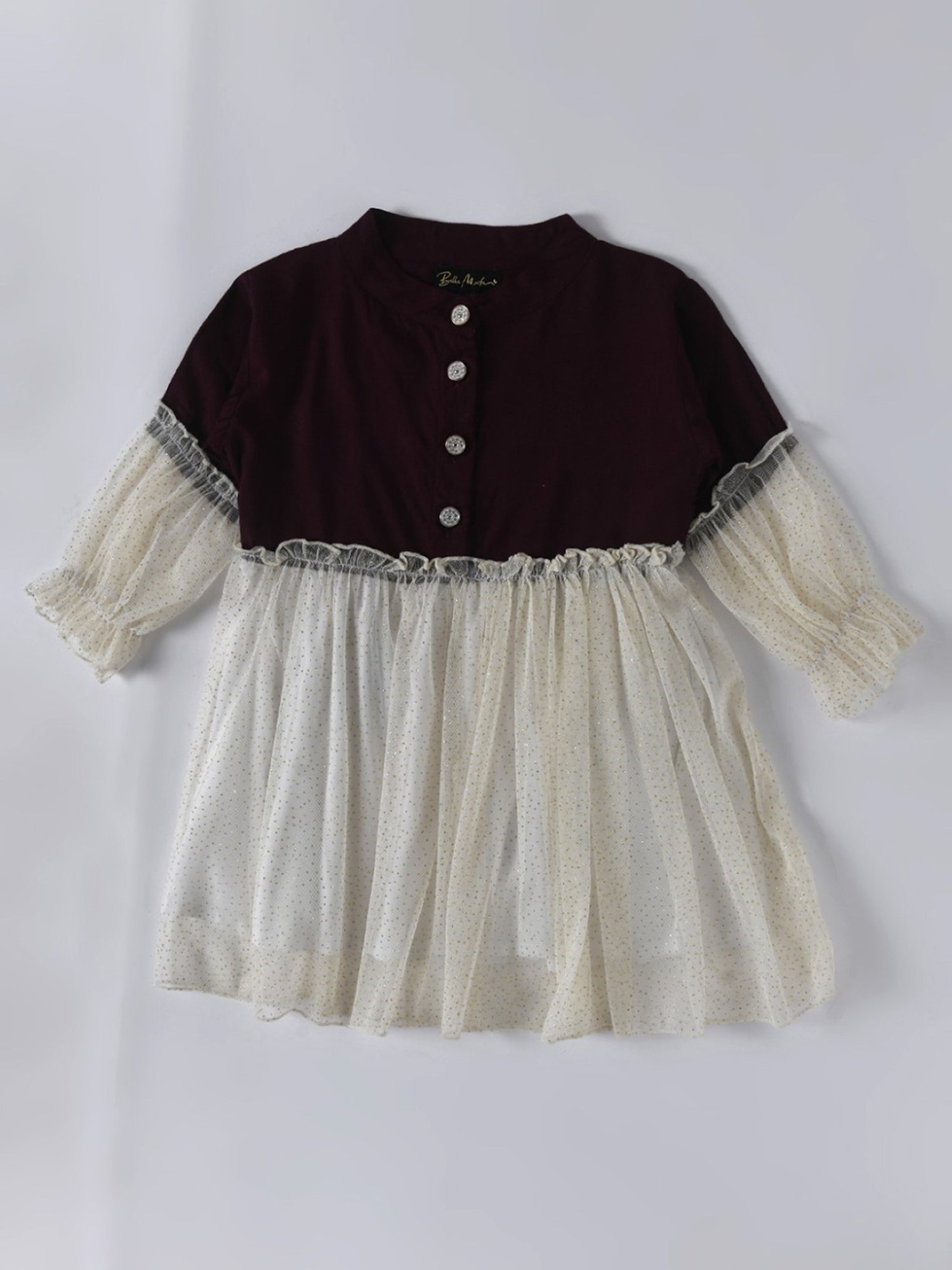 Pink Chick Kids Navy Solid Party Gowns