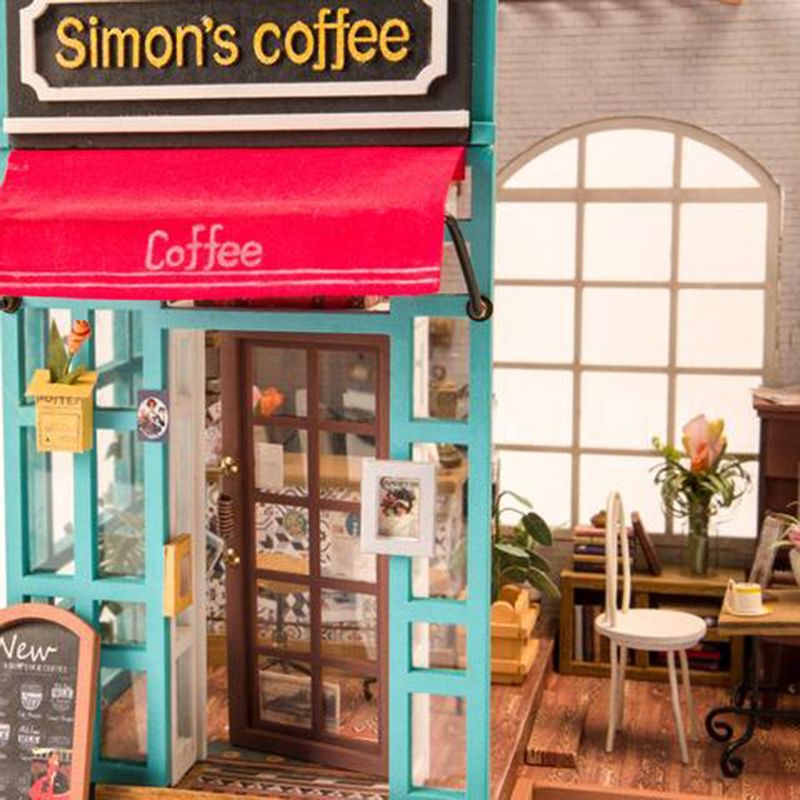 Hands Craft DIY 3D Wooden Puzzles - Miniature House: Simon's Coffee