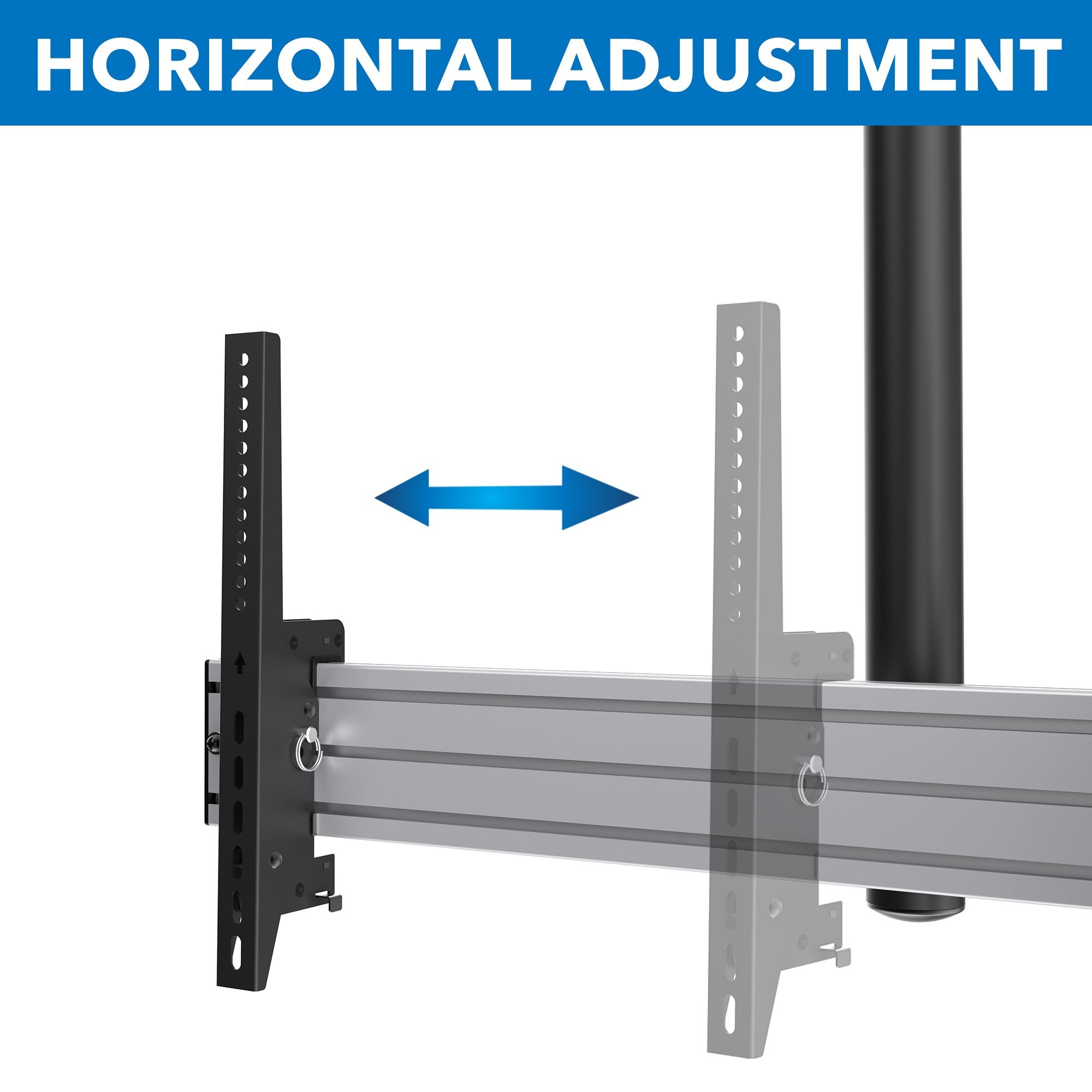 Mount-It! Digital Signage Ceiling Mount for Two Screens | Fits 45&rdquo; to 55&rdquo; Screen Size TVs